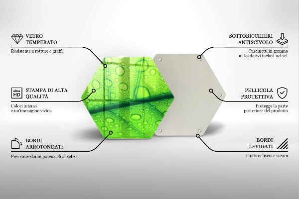 Glas Ceranfeldabdeckung Spritzschutz Nahaufnahme eines Blattes