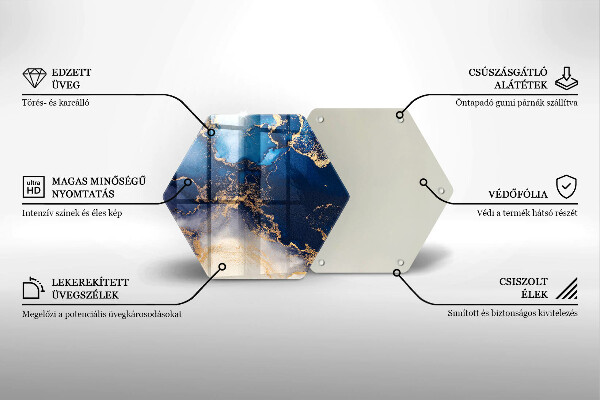 Glas Ceranfeldabdeckung Spritzschutz Marmorabstraktion