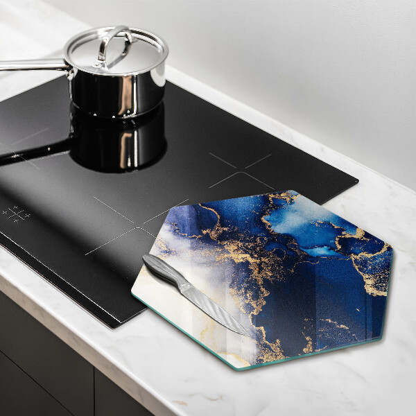 Glas Ceranfeldabdeckung Spritzschutz Marmorabstraktion