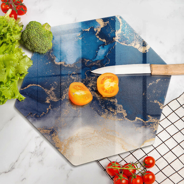 Glas Ceranfeldabdeckung Spritzschutz Marmorabstraktion