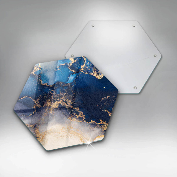 Glas Ceranfeldabdeckung Spritzschutz Marmorabstraktion