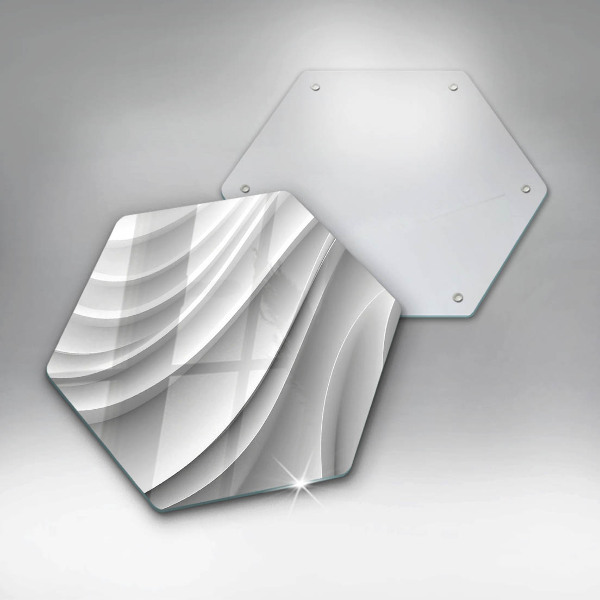 Glas Ceranfeldabdeckung Spritzschutz Geometrische Linien