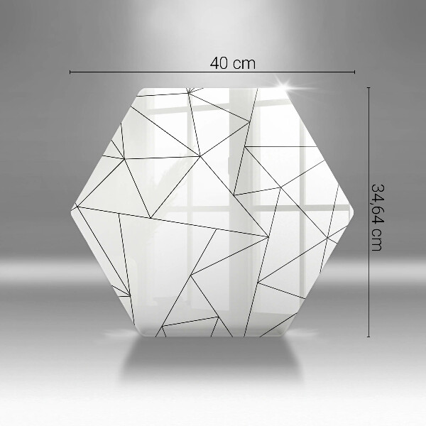 Glas Ceranfeldabdeckung Spritzschutz Weiße Dreiecke