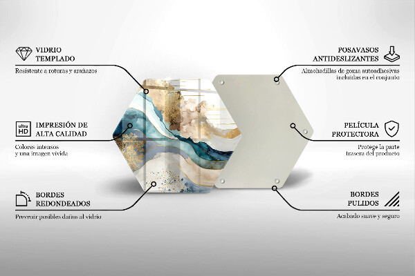 Glas Ceranfeldabdeckung Spritzschutz Bunter Marmor