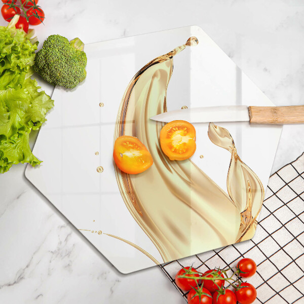 Glas Ceranfeldabdeckung Spritzschutz Olivenöl