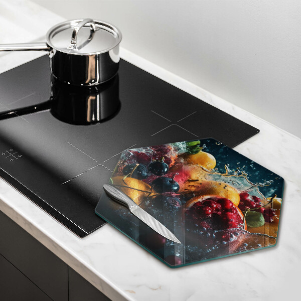 Glas Ceranfeldabdeckung Spritzschutz Früchte im Wasser