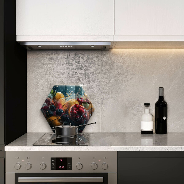 Glas Ceranfeldabdeckung Spritzschutz Früchte im Wasser