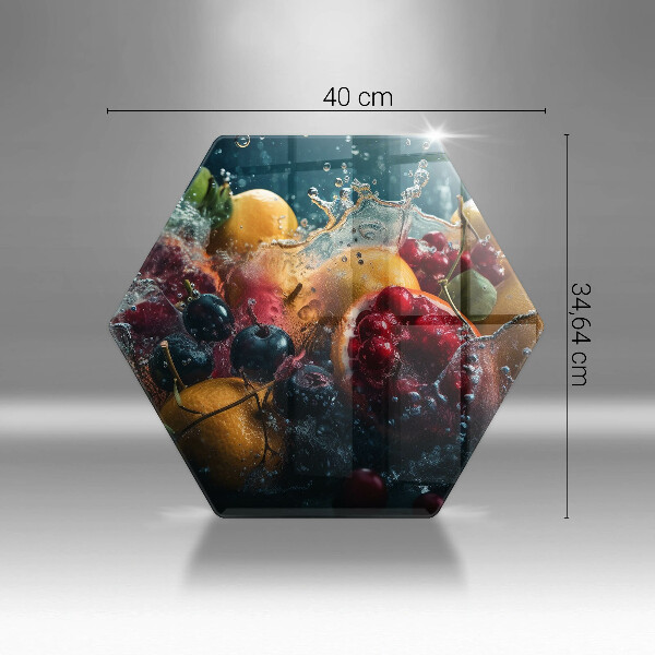 Glas Ceranfeldabdeckung Spritzschutz Früchte im Wasser