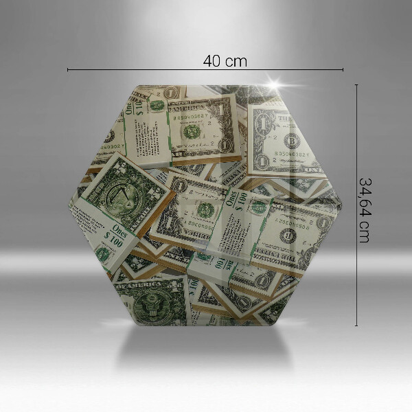 Glas Ceranfeldabdeckung Spritzschutz Gelddollar