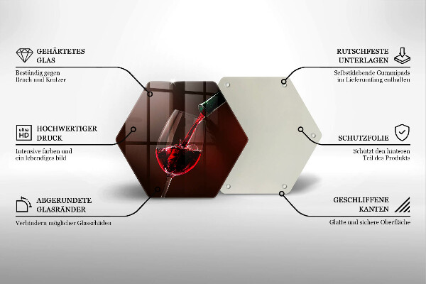 Glas Ceranfeldabdeckung Spritzschutz Ein Glas Wein