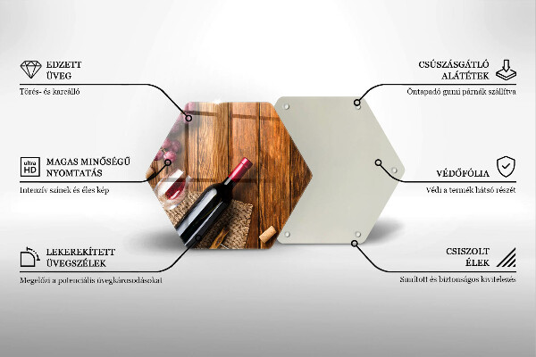 Glas Ceranfeldabdeckung Spritzschutz Eine Flasche Rotwein