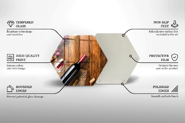 Glas Ceranfeldabdeckung Spritzschutz Eine Flasche Rotwein