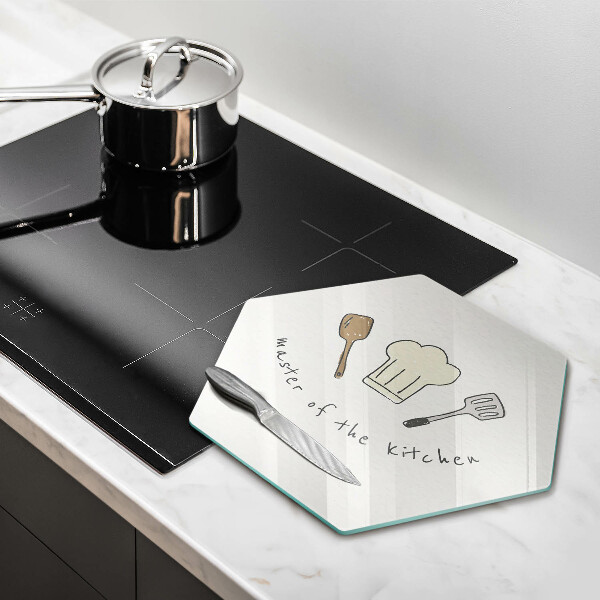 Glas Ceranfeldabdeckung Spritzschutz Master of the Kitchen