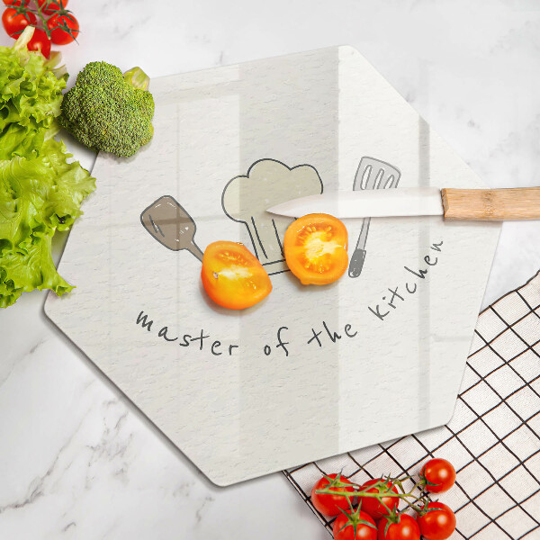 Glas Ceranfeldabdeckung Spritzschutz Master of the Kitchen