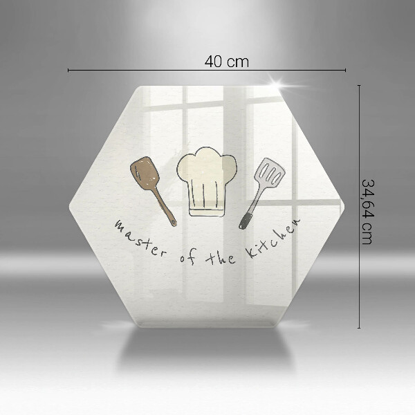 Glas Ceranfeldabdeckung Spritzschutz Master of the Kitchen