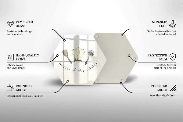 Glas Ceranfeldabdeckung Spritzschutz Master of the Kitchen