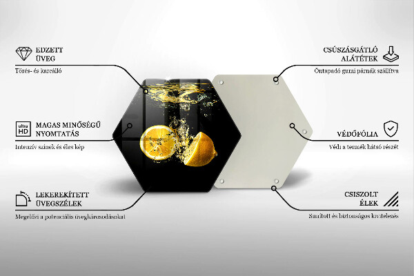 Glas Ceranfeldabdeckung Saftige Zitronenfrucht
