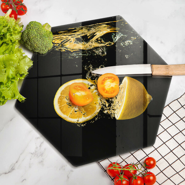 Glas Ceranfeldabdeckung Saftige Zitronenfrucht