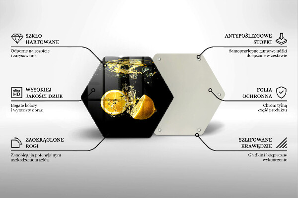 Glas Ceranfeldabdeckung Saftige Zitronenfrucht