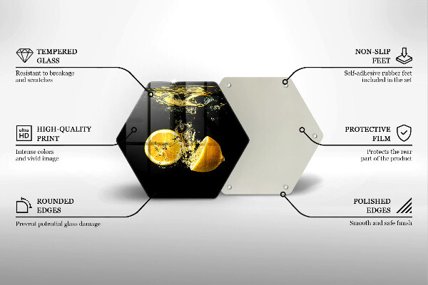 Glas Ceranfeldabdeckung Saftige Zitronenfrucht