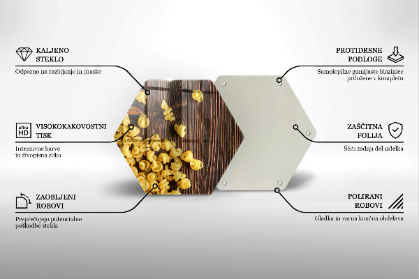Glas Ceranfeldabdeckung Spritzschutz Nudeln auf dem Tisch