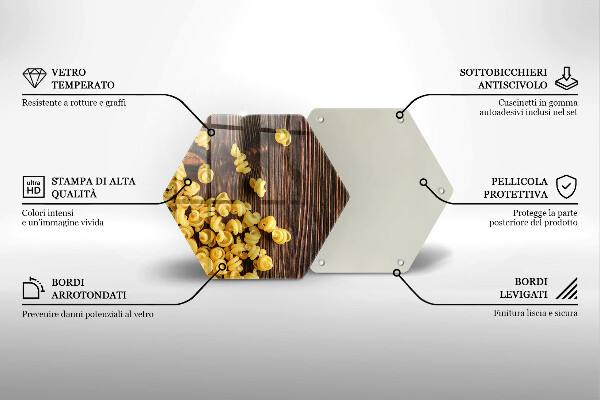 Glas Ceranfeldabdeckung Spritzschutz Nudeln auf dem Tisch