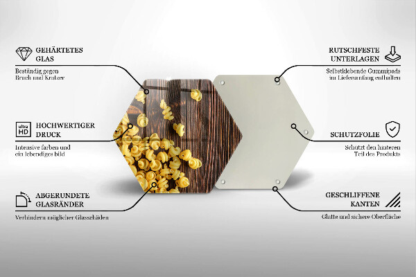 Glas Ceranfeldabdeckung Spritzschutz Nudeln auf dem Tisch