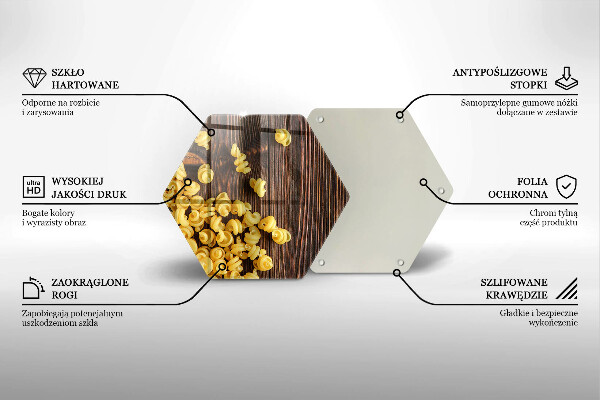 Glas Ceranfeldabdeckung Spritzschutz Nudeln auf dem Tisch
