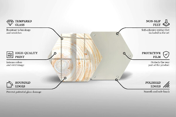 Glas Ceranfeldabdeckung Spritzschutz Holzstruktur