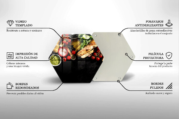 Glas Ceranfeldabdeckung Spritzschutz Italienische Zutaten und Gewürze