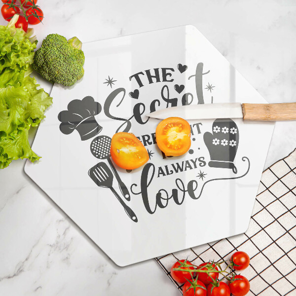 Glas Ceranfeldabdeckung Spritzschutz Inschrift Satz