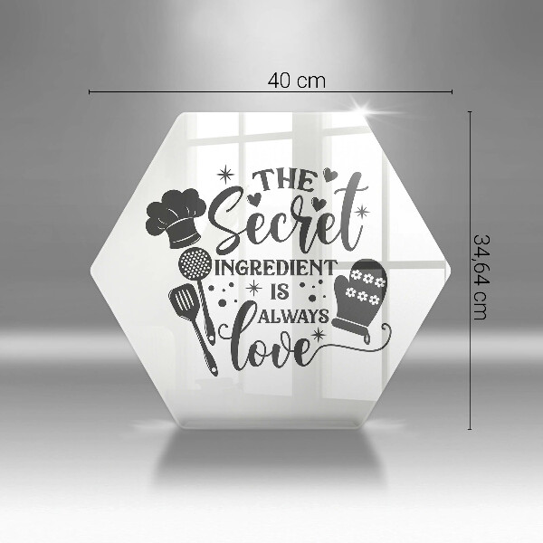 Glas Ceranfeldabdeckung Spritzschutz Inschrift Satz