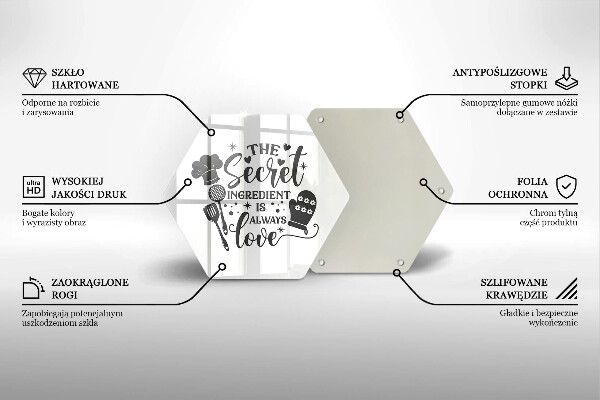 Glas Ceranfeldabdeckung Spritzschutz Inschrift Satz