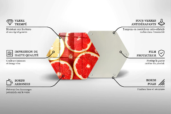 Glas Ceranfeldabdeckung Spritzschutz Grapefruitscheiben