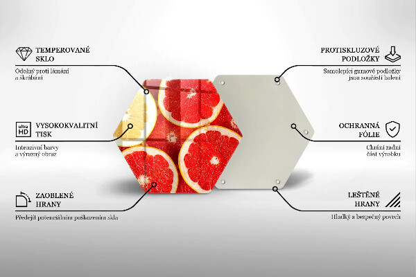 Glas Ceranfeldabdeckung Spritzschutz Grapefruitscheiben