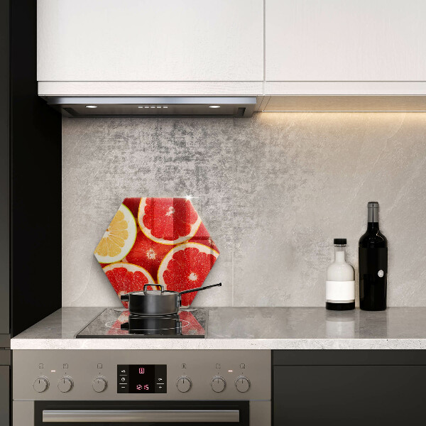 Glas Ceranfeldabdeckung Spritzschutz Grapefruitscheiben