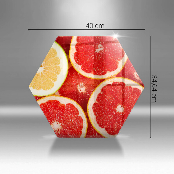 Glas Ceranfeldabdeckung Spritzschutz Grapefruitscheiben