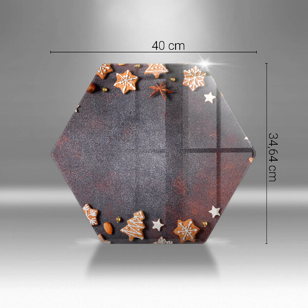 Glas Ceranfeldabdeckung Spritzschutz Lebkuchenweihnachten