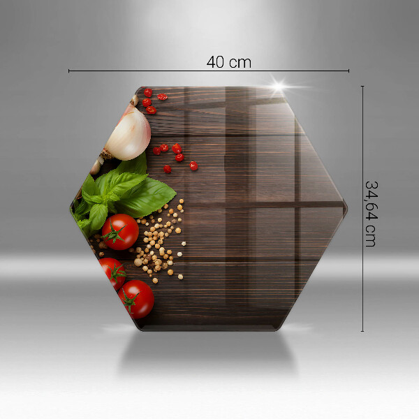 Glas Ceranfeldabdeckung Spritzschutz Gemüse auf dem Tisch