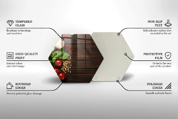 Glas Ceranfeldabdeckung Spritzschutz Gemüse auf dem Tisch