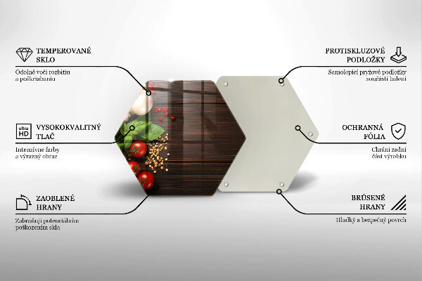 Glas Ceranfeldabdeckung Spritzschutz Gemüse auf dem Tisch