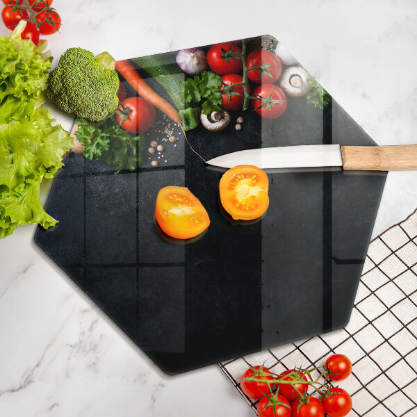 Glas Ceranfeldabdeckung Spritzschutz Buntes Gemüse