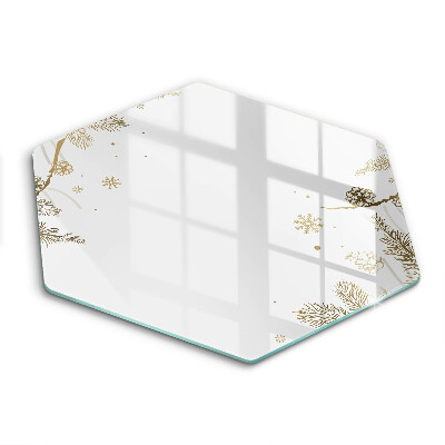 Glas Ceranfeldabdeckung Spritzschutz Winterdekorationen