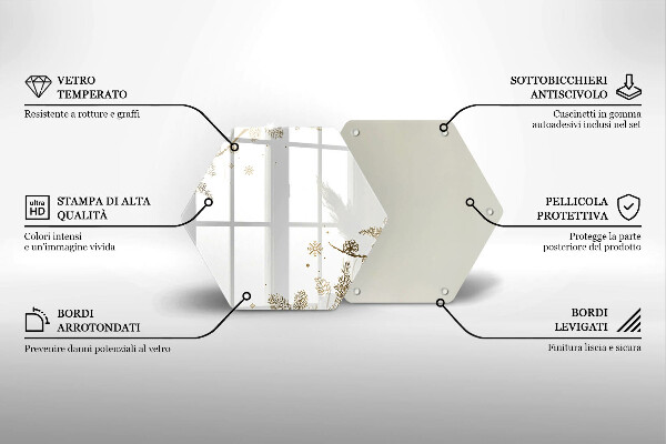 Glas Ceranfeldabdeckung Spritzschutz Winterdekorationen