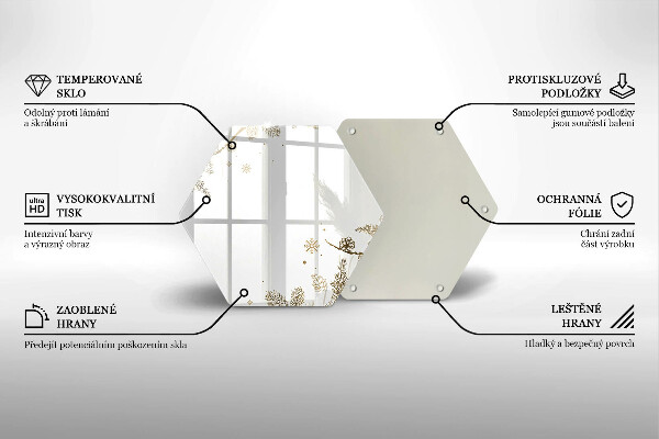 Glas Ceranfeldabdeckung Spritzschutz Winterdekorationen