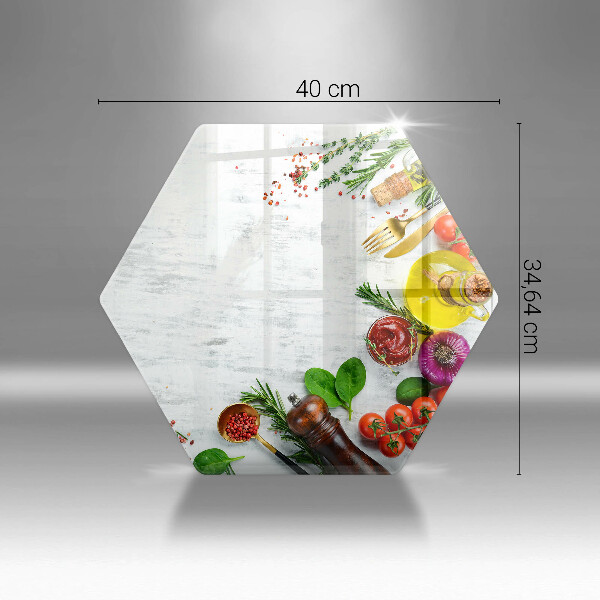 Glas Ceranfeldabdeckung Spritzschutz Gemüse und Gewürze