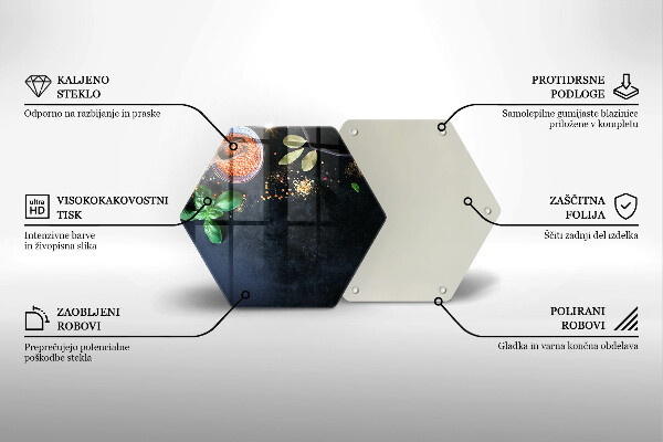 Glas Ceranfeldabdeckung Spritzschutz Schüsseln mit Gewürzen