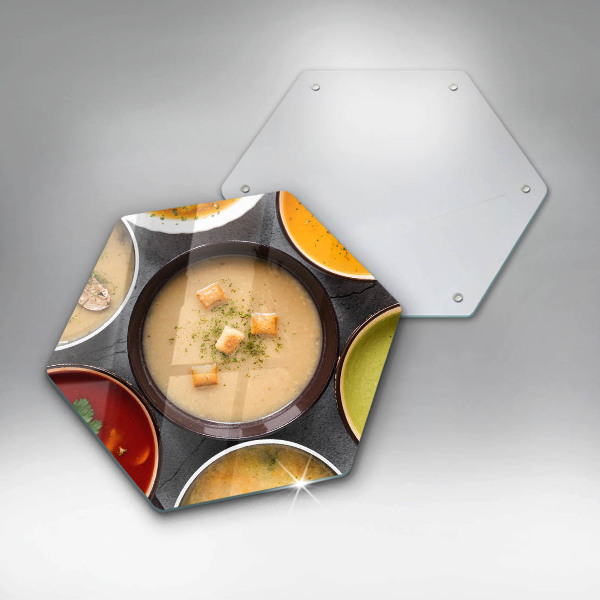 Glas Ceranfeldabdeckung Spritzschutz Bunte Suppen