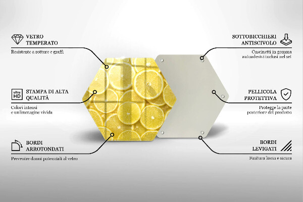 Glas Ceranfeldabdeckung Zitronenfrucht