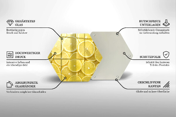 Glas Ceranfeldabdeckung Zitronenfrucht